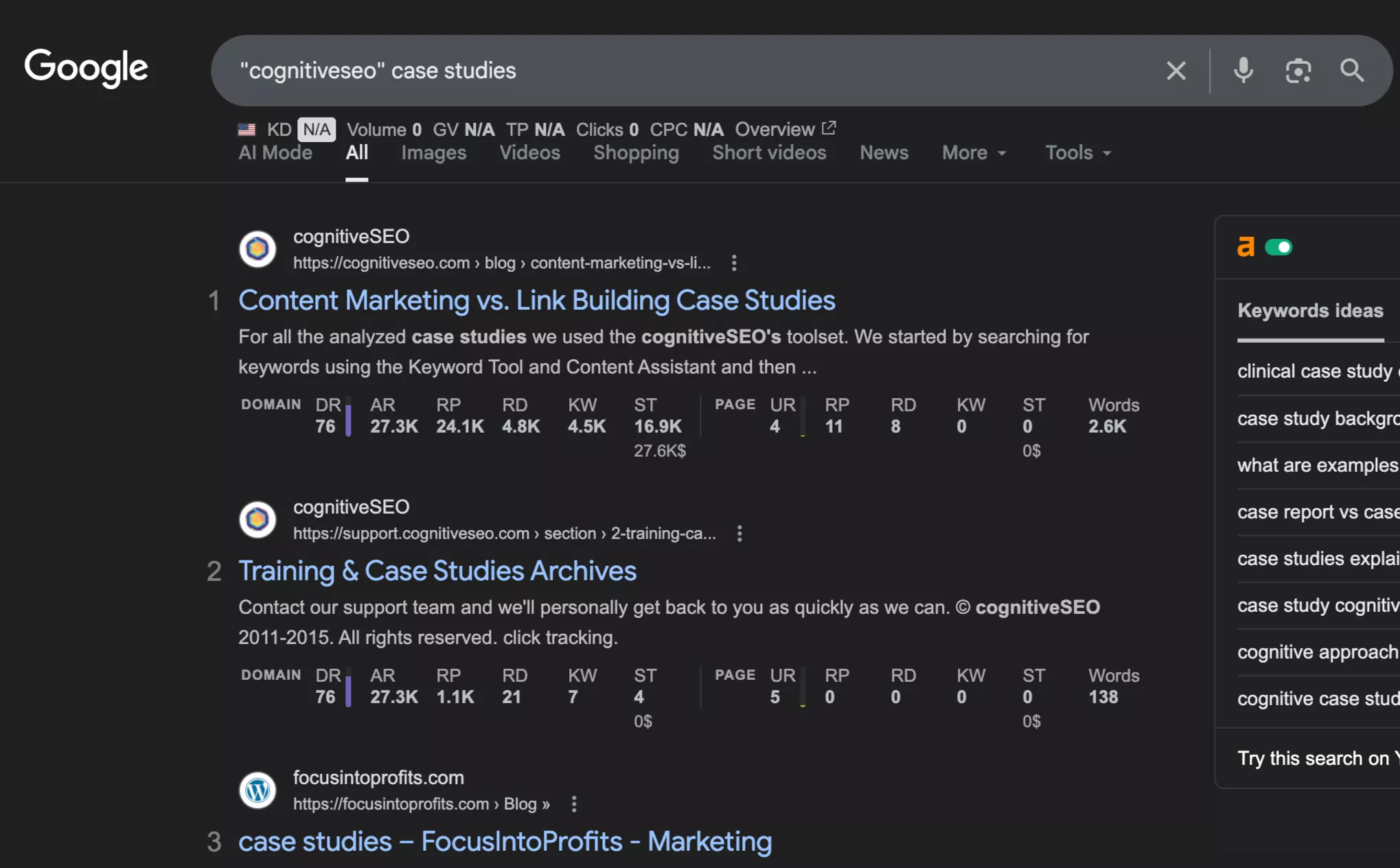 google search case studies testimonial link building