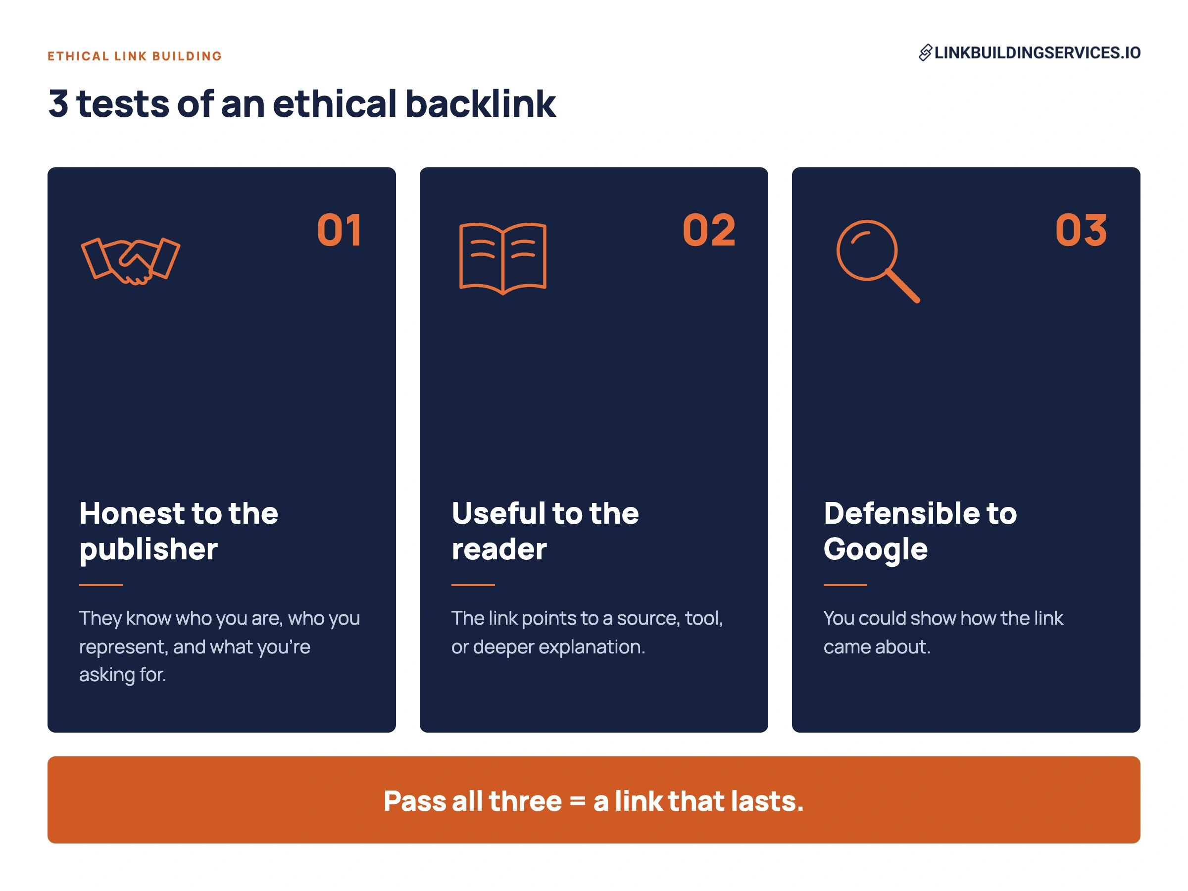 3 tests of an ethical backlink